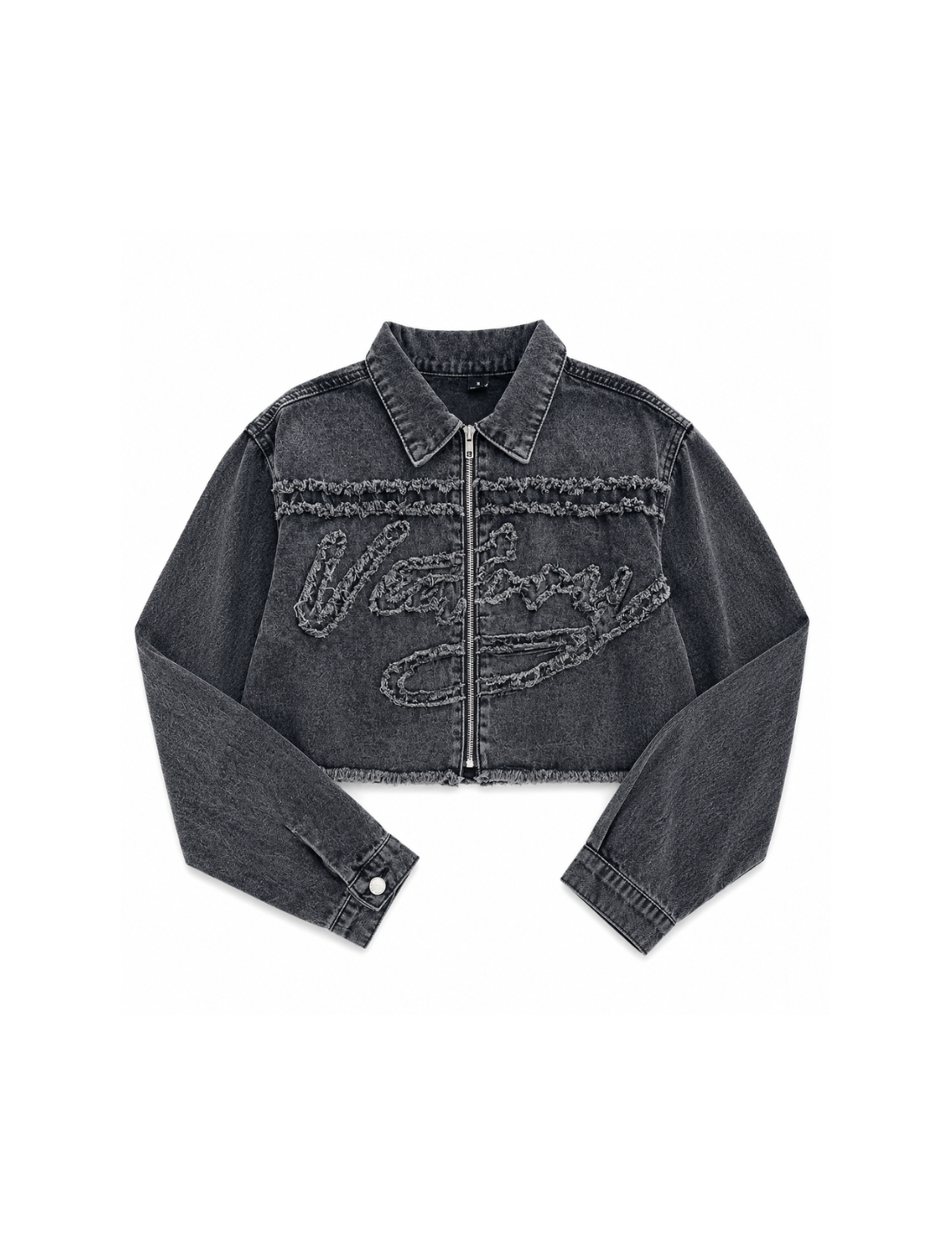 Vintage Grey Denim Zip Up
