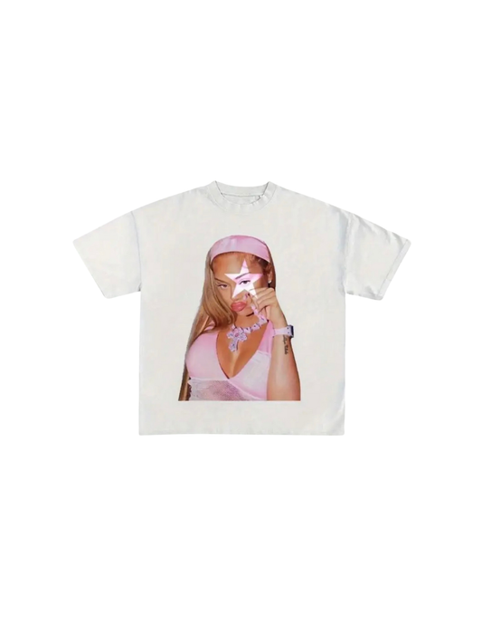 White Latto Graphic T