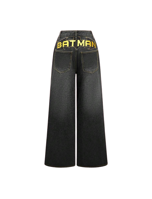 Graphic Embroidered Batman Jeans