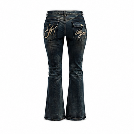 Embroidered bootcut jeans