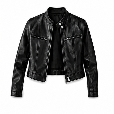 Black leather jacket