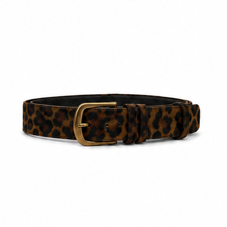 Leopard print belt